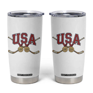 USA Ice Hockey Pride 1980 to 2026 Legacy Tumbler Cup Patriotic American Champions TS02 White Print Your Wear