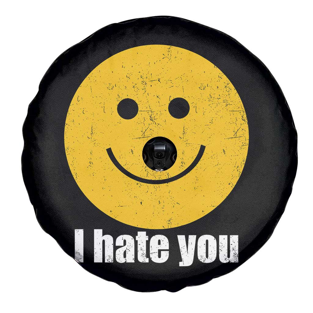I Hate You Meme Distressed Smiling Face Spare Tire Cover Dark Humor Sarcastic Funny Attitude TS02 Print Your Wear