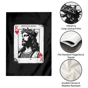 Jesus Is King Playing Card Graphic Garden Flag King of Hearts Christian Faith TS02 Print Your Wear