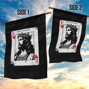 Jesus Is King Playing Card Graphic Garden Flag King of Hearts Christian Faith TS02 Print Your Wear
