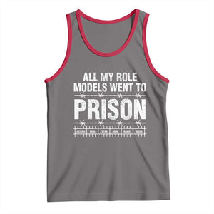All My Role Models Went To Prison Tank Top Biblical History Heroes Faith Statement TS02 Deep Heather Red Print Your Wear