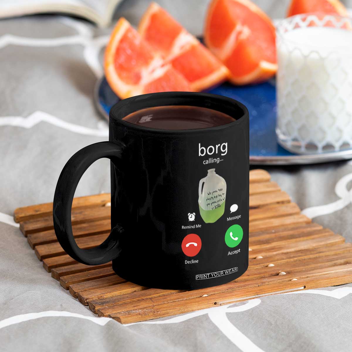 Funny Borg Drink Caling Meme Coffee Mug College Party Drink Viral Humor TS02 Print Your Wear