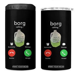 Funny Borg Drink Caling Meme 4 in 1 Can Cooler Tumbler College Party Drink Viral Humor TS02 One Size: 16 oz Black Print Your Wear