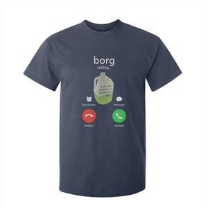 Funny Borg Drink Caling Meme T Shirt For Kid College Party Drink Viral Humor TS02 Navy Print Your Wear