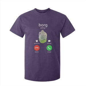 Funny Borg Drink Caling Meme T Shirt For Kid College Party Drink Viral Humor TS02 Purple Print Your Wear