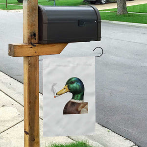 Smoking Mallard Meme Graphic Garden Flag Chaotic Funny Wild Duck Attitude Viral Internet Humor TS02 Print Your Wear