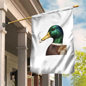Smoking Mallard Meme Graphic Garden Flag Chaotic Funny Wild Duck Attitude Viral Internet Humor TS02 Print Your Wear