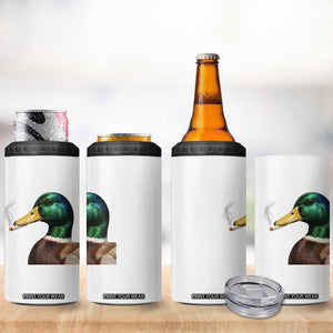 Smoking Mallard Meme Graphic 4 in 1 Can Cooler Tumbler Chaotic Funny Wild Duck Attitude Viral Internet Humor TS02 Print Your Wear