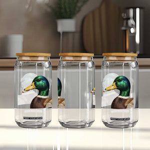 Smoking Mallard Meme Graphic Glass Can Chaotic Funny Wild Duck Attitude Viral Internet Humor TS02 Print Your Wear