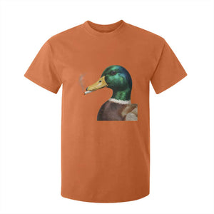 Smoking Mallard Meme Graphic T Shirt For Kid Chaotic Funny Wild Duck Attitude Viral Internet Humor TS02 Orange Print Your Wear