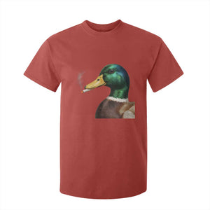 Smoking Mallard Meme Graphic T Shirt For Kid Chaotic Funny Wild Duck Attitude Viral Internet Humor TS02 Red Print Your Wear