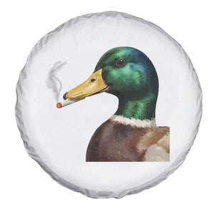 Smoking Mallard Meme Graphic Spare Tire Cover Chaotic Funny Wild Duck Attitude Viral Internet Humor TS02 Print Your Wear