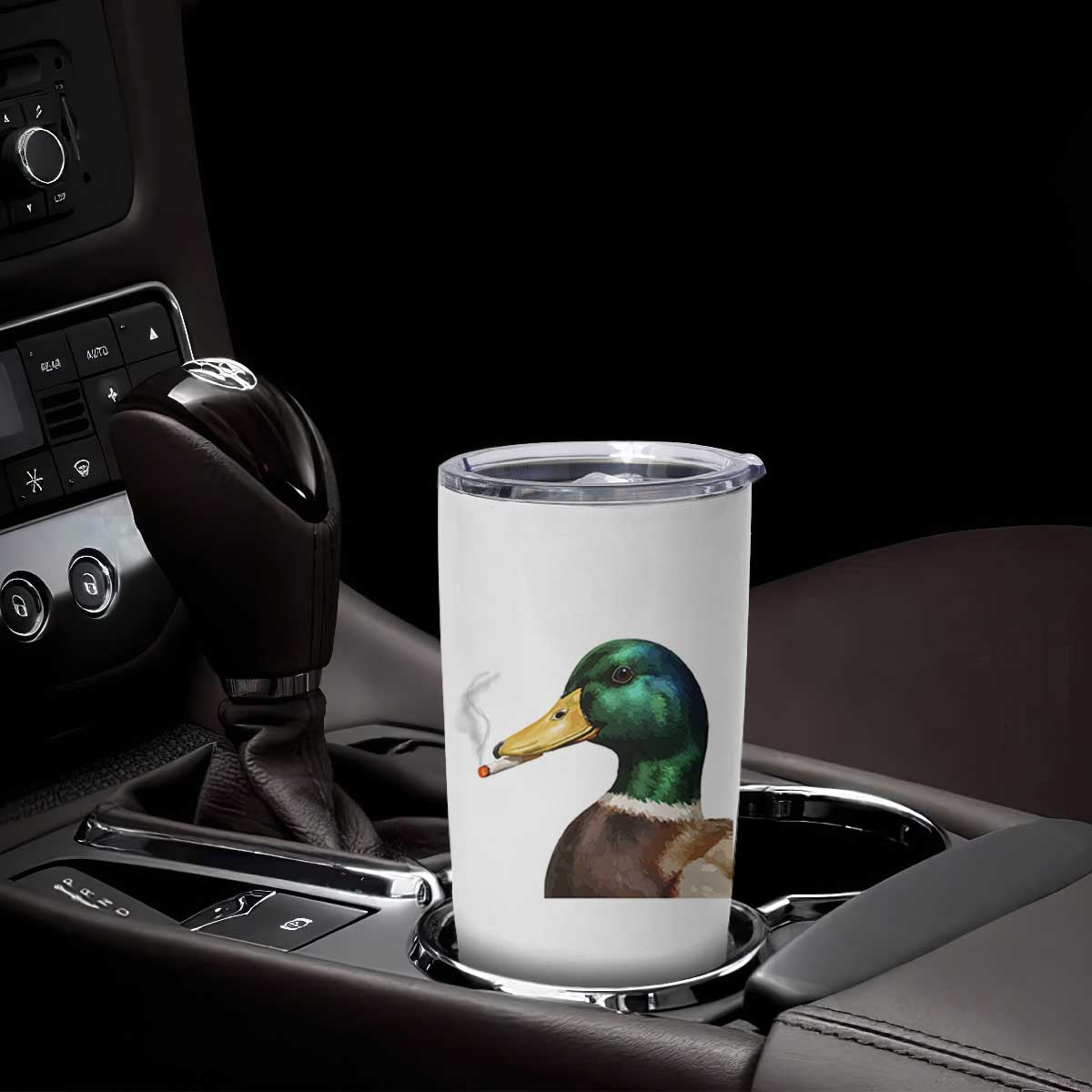 Smoking Mallard Meme Graphic Tumbler Cup Chaotic Funny Wild Duck Attitude Viral Internet Humor TS02 Print Your Wear