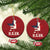 Funny American Canadan Christmas Ornament US EH Canada Maple Leaf America Star Flag TS02 Circle Red Print Your Wear