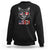 Cool American Canadan Cat Sweatshirt US EH American Canada Flag Funny TS02 Black Print Your Wear
