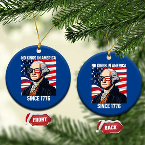 Funny Patriotic Founding Father Ceramic Ornament No Kings in America Since 1776 4th of July TS02 1pc Blue Print Your Wear