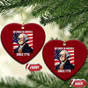 Funny Patriotic Founding Father Ceramic Ornament No Kings in America Since 1776 4th of July TS02 Print Your Wear