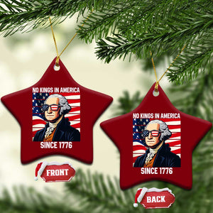 Funny Patriotic Founding Father Ceramic Ornament No Kings in America Since 1776 4th of July TS02 Print Your Wear