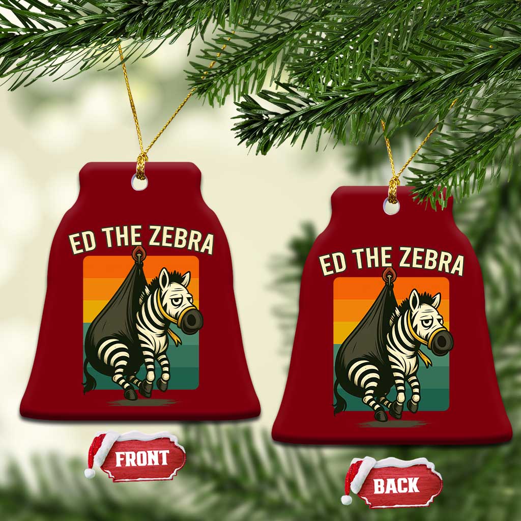 Retro Ed the Zebra Meme Ceramic Ornament Funny Viral Escape Animal TS02 Print Your Wear