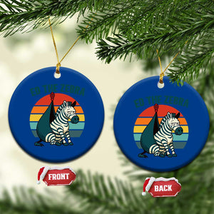 Retro Ed the Zebra Meme Ceramic Ornament Funny Viral Escape Animal Helicopter Rescue TS02 1pc Blue Print Your Wear