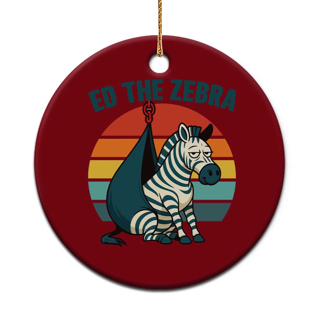 Retro Ed the Zebra Meme Ceramic Ornament Funny Viral Escape Animal Helicopter Rescue TS02 1pc Red Print Your Wear