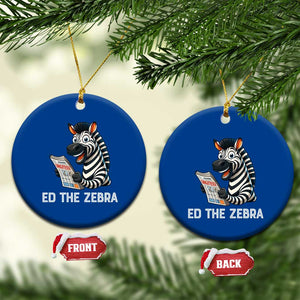 Ed the Zebra Meme Ceramic Ornament Funny Viral Animal Escape Internet Humor Fans TS02 1pc Blue Print Your Wear