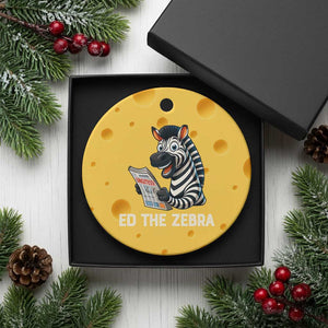 Ed the Zebra Meme Ceramic Ornament Funny Viral Animal Escape Internet Humor Fans TS02 1pc Yellow Cheese Print Your Wear