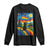 Whimsical Black Cat Pride Flag Long Sleeve Shirt Colorful LGBTQ Rainbow TS02 Black Print Your Wear