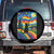 Whimsical Black Cat Pride Flag Spare Tire Cover Colorful LGBTQ Rainbow TS02 No hole Black Print Your Wear