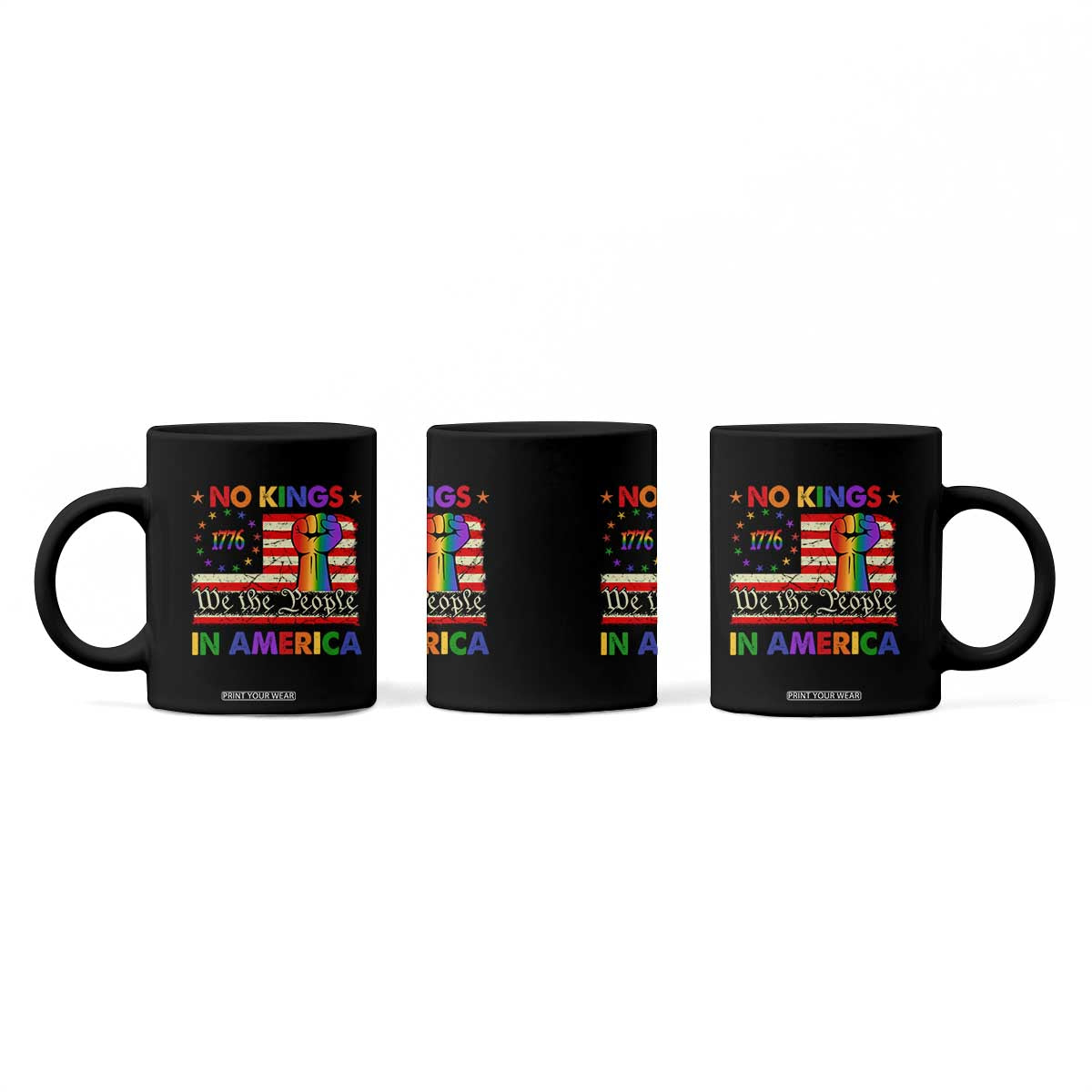 No Kings In America Rainbow Flag Coffee Mug TS02 Print Your Wear
