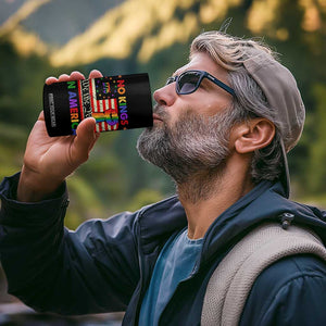 No Kings In America Rainbow Flag 4 in 1 Can Cooler Tumbler TS02 Print Your Wear