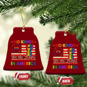 No Kings In America Rainbow Flag Ceramic Ornament TS02 Print Your Wear