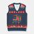 No Kings In America Rainbow Flag V-Neck Knit Sweater Vest TS02 Navy Red Print Your Wear