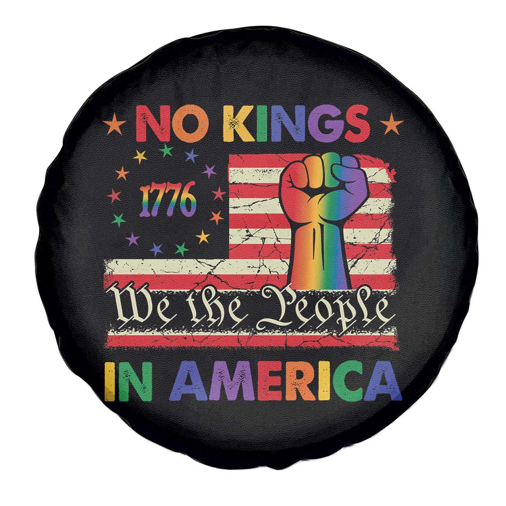 No Kings In America Rainbow Flag Spare Tire Cover TS02 Print Your Wear