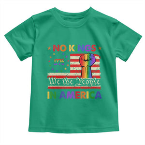 No Kings In America Rainbow Flag Toddler T Shirt TS02 Irish Green Print Your Wear