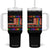No Kings In America Rainbow Flag Tumbler With Handle TS02 One Size: 40 oz Black Print Your Wear