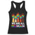 We Are All Human Rainbow Hands Racerback Tank Top LGBTQ+ Unity Equality Pride Month TS02 Black Print Your Wear