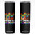 We Are All Human Rainbow Hands Skinny Tumbler LGBTQ+ Unity Equality Pride Month TS02 Black Print Your Wear