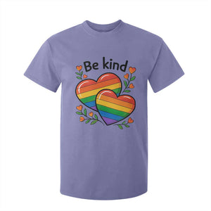 Be Kind Rainbow Heart T Shirt For Kid Spread Kindness LGBTQ Love Pride Month TS02 Violet Print Your Wear