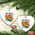 Be Kind Rainbow Heart Ceramic Ornament Spread Kindness LGBTQ Love Pride Month TS02 Print Your Wear