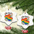 Be Kind Rainbow Heart Ceramic Ornament Spread Kindness LGBTQ Love Pride Month TS02 Print Your Wear