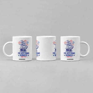 Rejecting Kings Since 1776 Coffee Mug Vintage Patriotic Ship 4th Of July Fireworks TS02 Print Your Wear