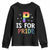 P is for Pride Youth Sweatshirt Funny Rainbow Alphabet Celebrating LGBTQ+ Identity TS02 Black Print Your Wear