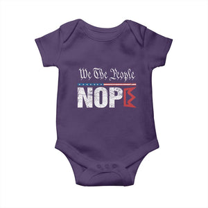We The People Say Nope Baby Onesie Retro Patriotic No Kings Political Satire TS02 Purple Print Your Wear