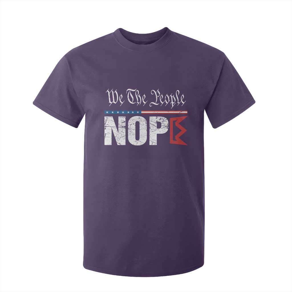 We The People Say Nope T Shirt For Kid Retro Patriotic No Kings Political Satire TS02 Purple Print Your Wear