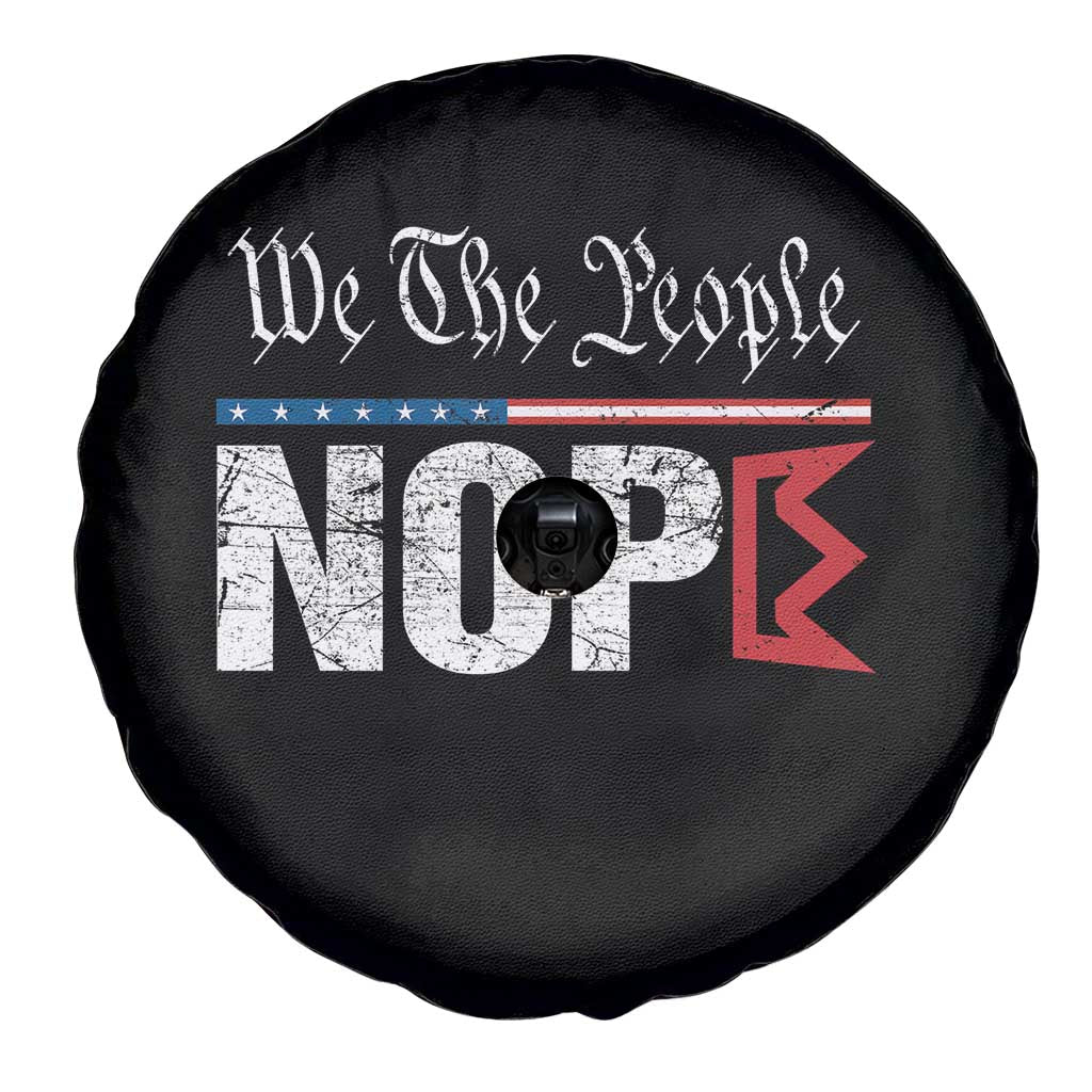 We The People Say Nope Spare Tire Cover Retro Patriotic No Kings Political Satire TS02 Print Your Wear