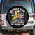 Support Your Fruity Friends Spare Tire Cover Retro Cute Banana and Berry LGBT Pride Support TS02 No hole Black Print Your Wear
