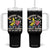 Support Your Fruity Friends Tumbler With Handle Retro Cute Banana and Berry LGBT Pride Support TS02 One Size: 40 oz Black Print Your Wear
