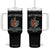 Anti Cancer Skeleton Middle Finger Tumbler With Handle Floral Fck Cancer TS02 One Size: 40 oz Black Print Your Wear