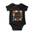 No Kings No Fascists No Tyrants No Nazis Baby Onesie Subtle Resist Retro Boho Floral TS02 Black Print Your Wear